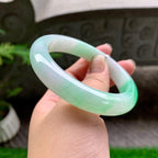 细糯种白底青平安镯（58.2mm）（yc254098）