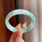 糯冰飘花翡翠贵妃镯（53.5mm）（yc358332）