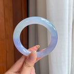 冰种紫罗兰翡翠圆条手镯（56mm)（yc399308）