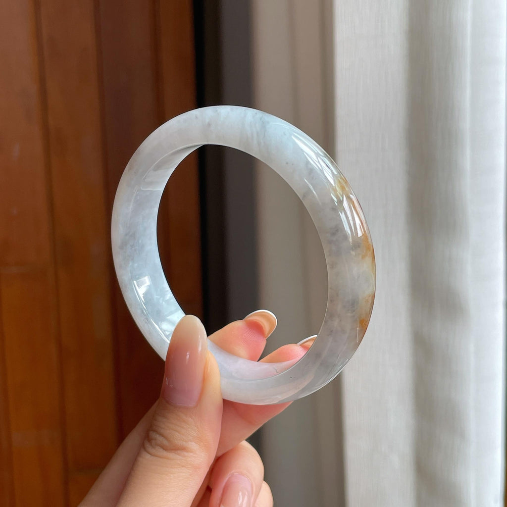 糯冰特色翡翠平安镯（57.2mm)（yc406323）