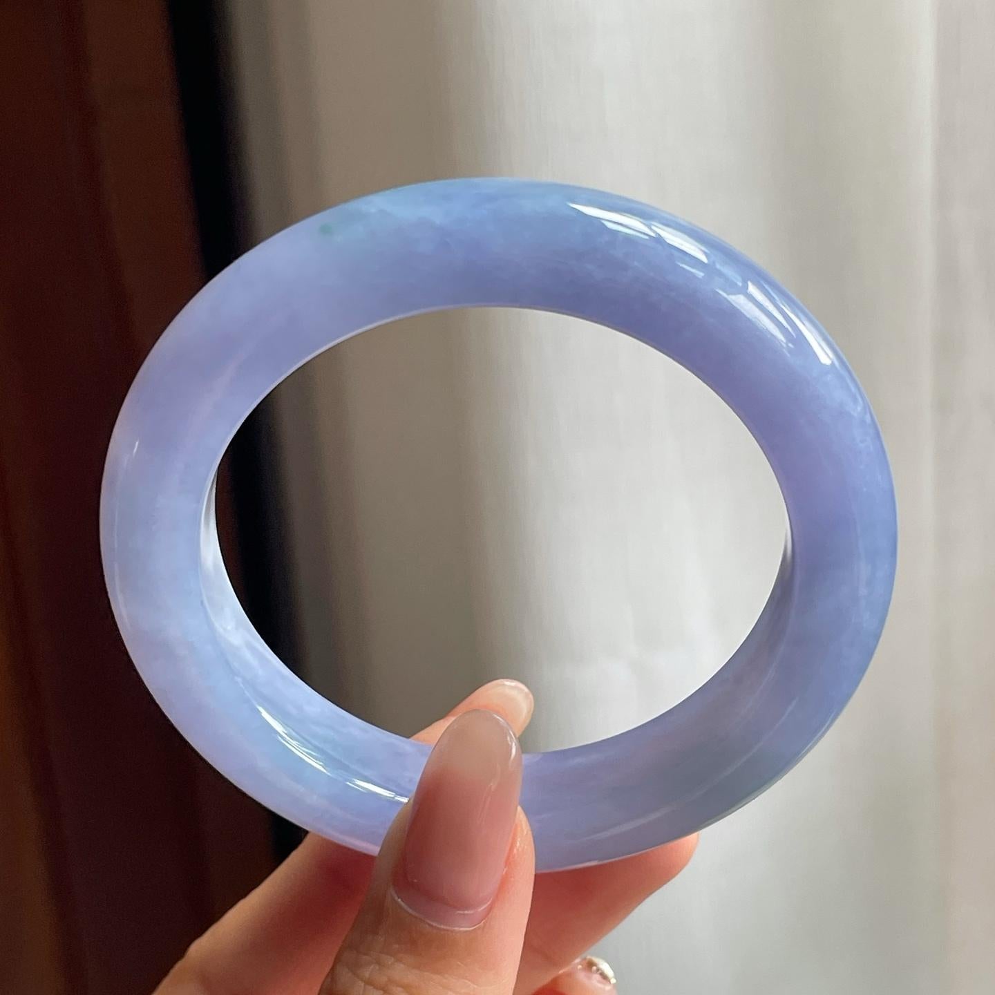 糯冰种满紫翡翠平安镯（54mm）（yc190542）