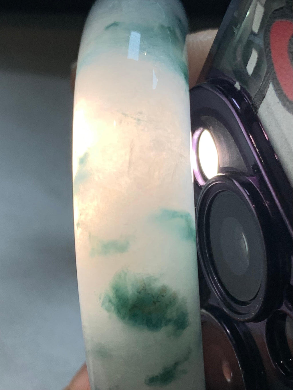 糯冰种飘花平安镯（58.4mm）（yc264531）