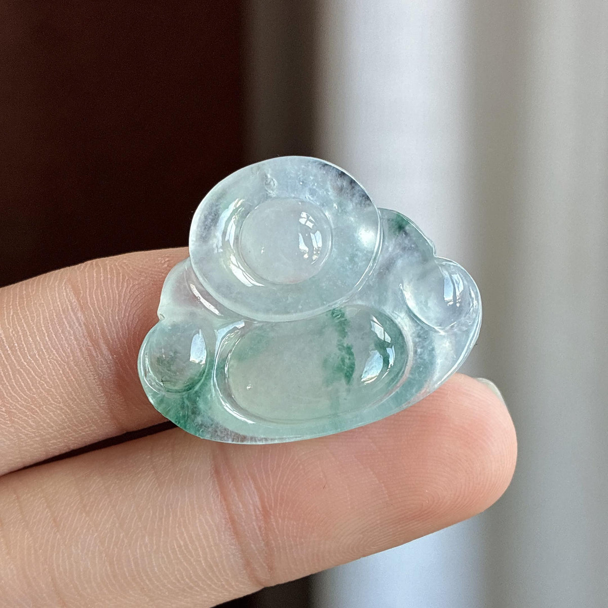 糯冰飘花玉佛挂件（yc749559）