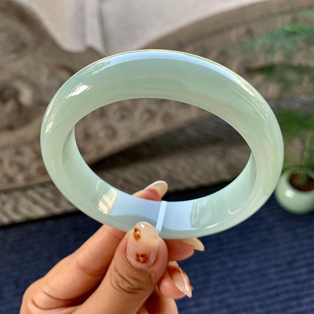 细糯种晴底宽版轮胎手镯（60.4mm）（yc249447）