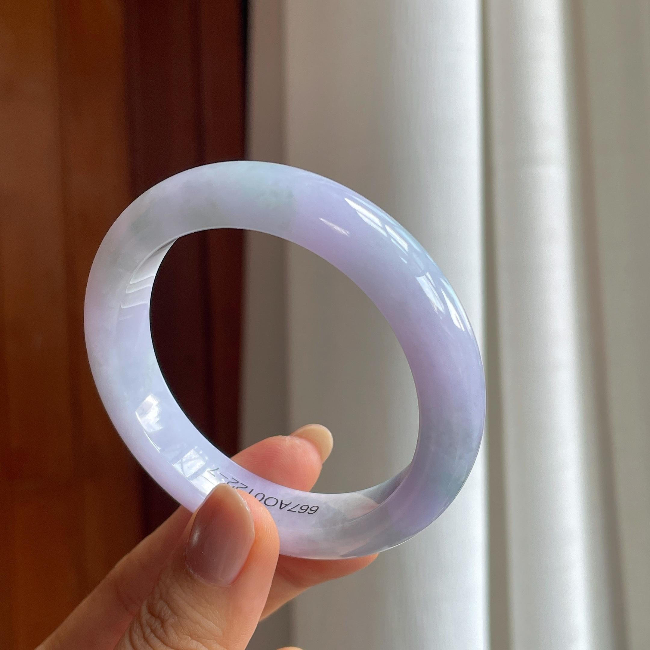 糯冰紫罗兰翡翠平安镯（54mm）（yc407494）