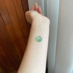 冰种带色飘花翡翠平安（yc265155）