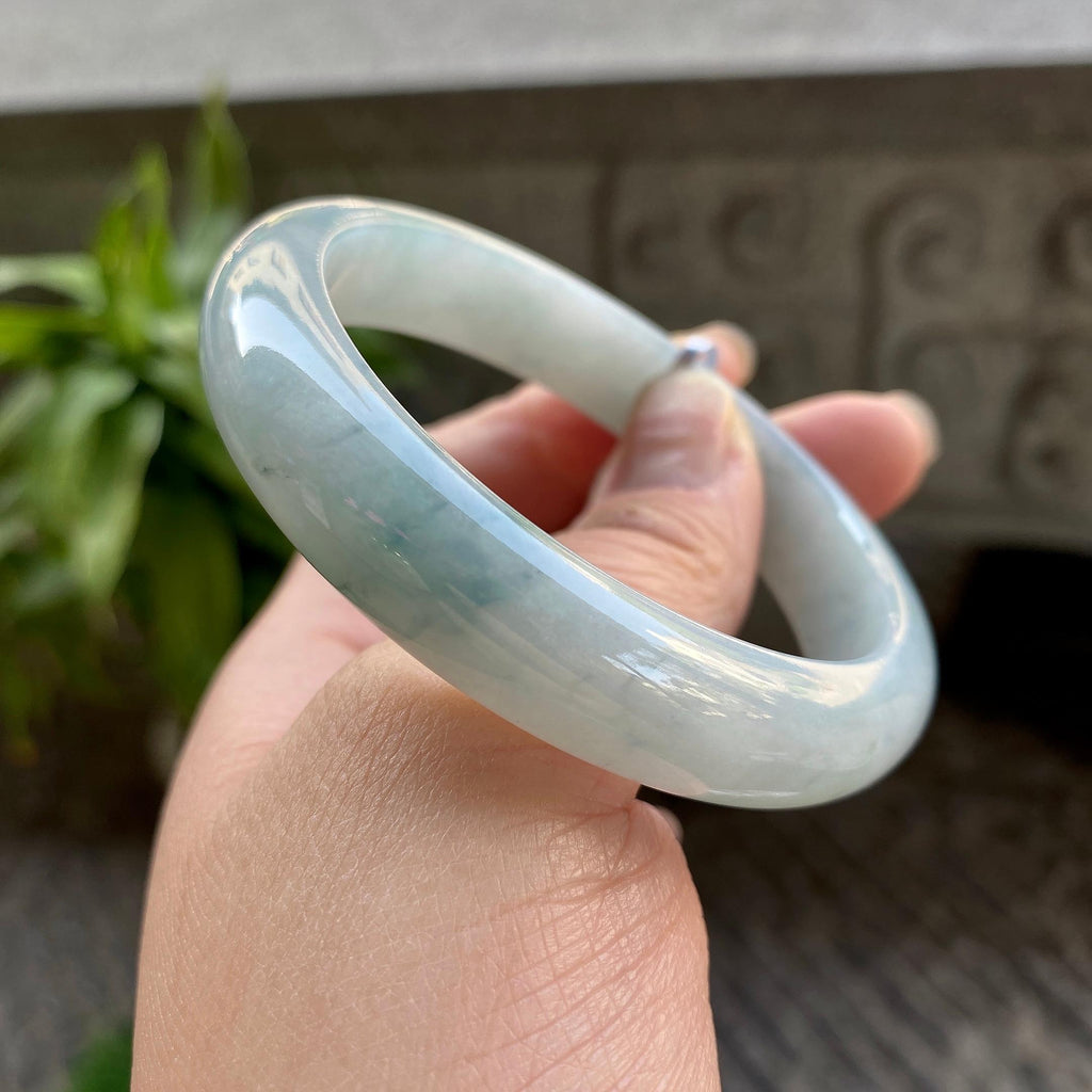 细糯种飘花平安镯（56.5mm）（yc311012）