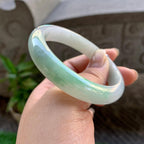 细糯种飘绿平安镯（56mm）（yc308180）