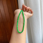 糯冰阳绿翡翠小米珠（yc310746）