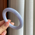 糯冰紫罗兰翡翠圆条手镯（54.5mm）（yc310298）