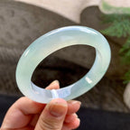 糯冰种飘花平安镯（55.3mm）（yc255596）