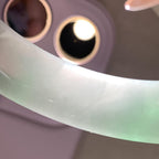 细糯种蓝底飘绿平安镯（60.4mm）（yc198248）