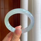 冰种晴底翡翠平安镯（57.8mm)（yc389561）