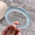 糯冰种淡晴底圆条手镯（53mm）（yc195914）