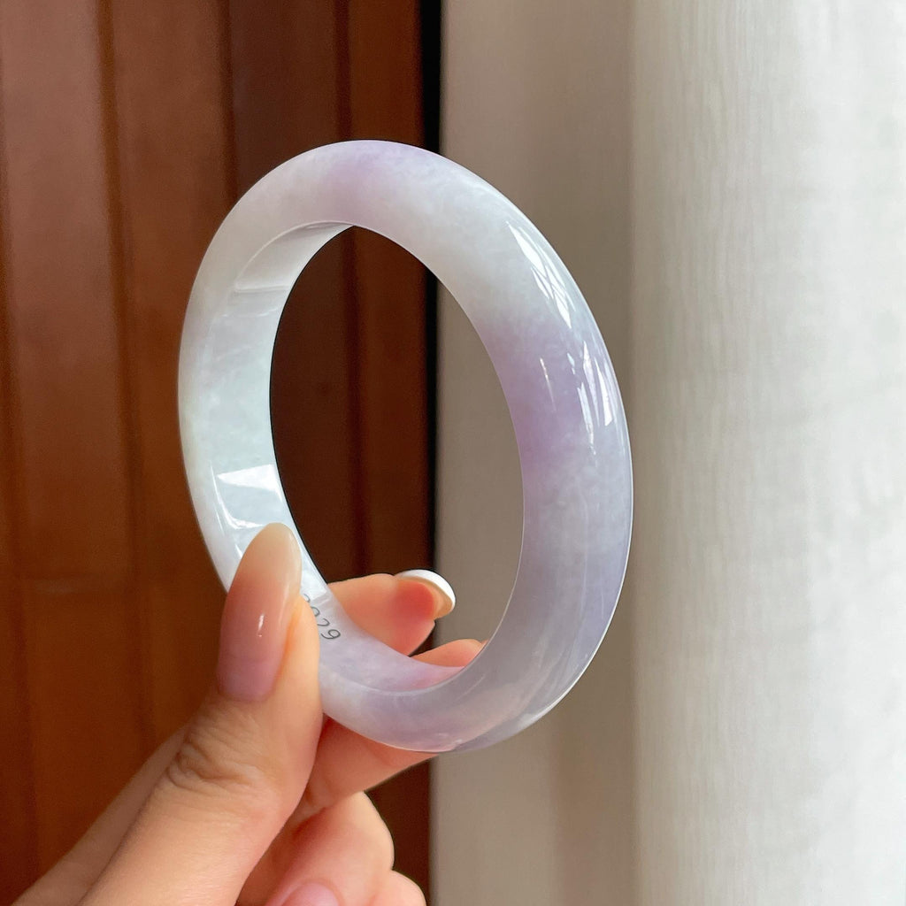 糯冰紫罗兰翡翠平安镯（58mm)（yc412194）