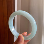 糯冰蓝晴底翡翠平安镯（60mm）（yc333078）