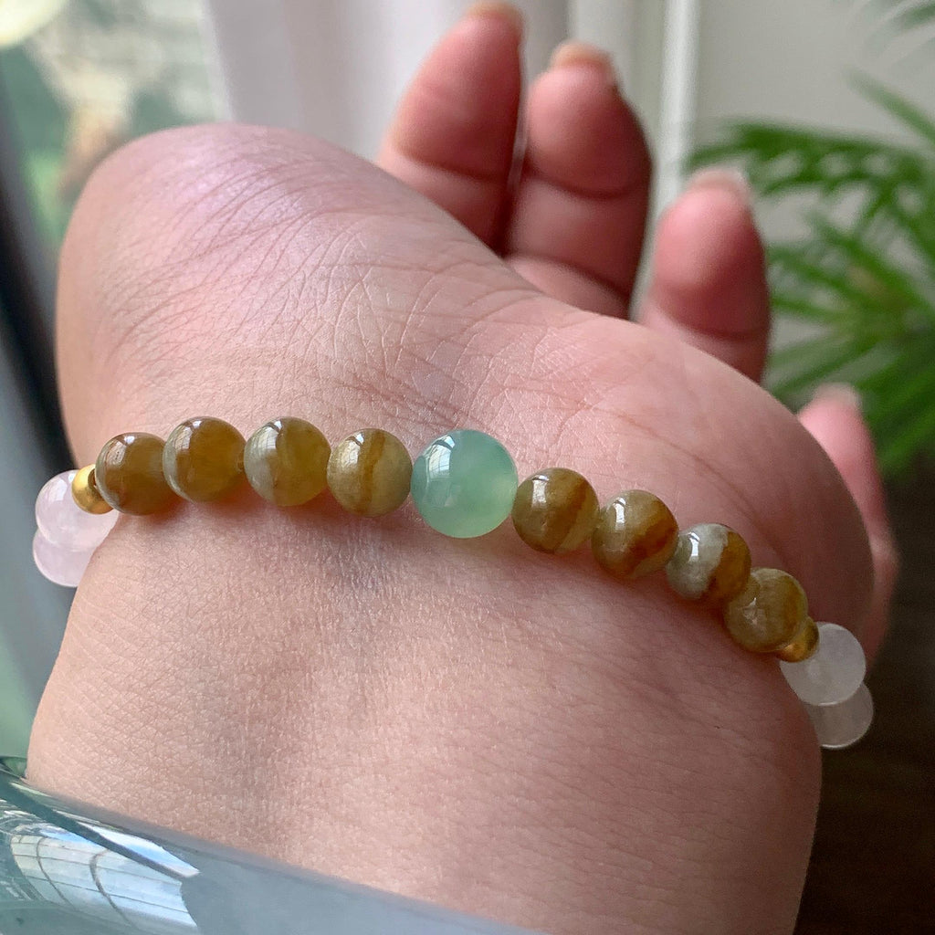 细糯种多彩小米珠手串  天然缅甸A货翡翠（yc443587）