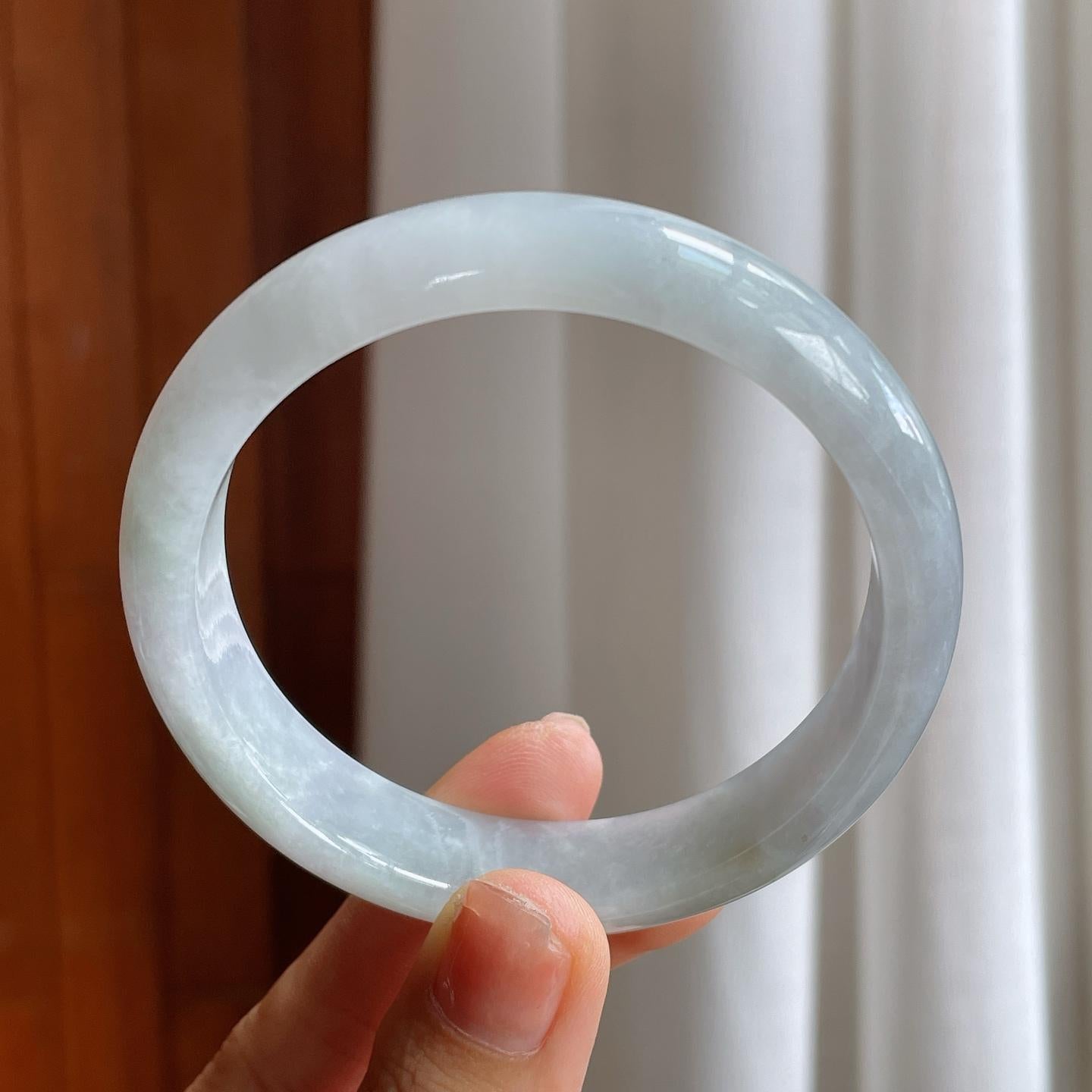糯冰翡翠平安镯（58.8mm）（yc216050）