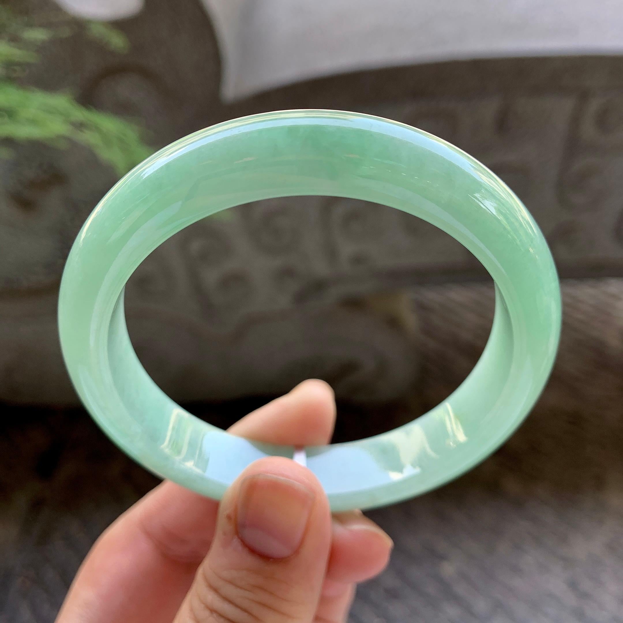 细糯种晴底洒金平安镯（59.3mm）（yc199575）