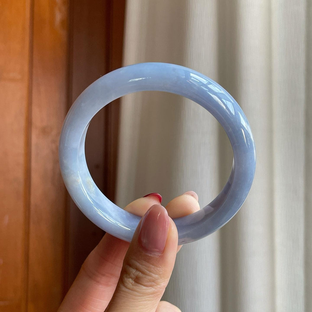 糯冰紫罗兰翡翠平安镯（56.8mm）（yc302431）
