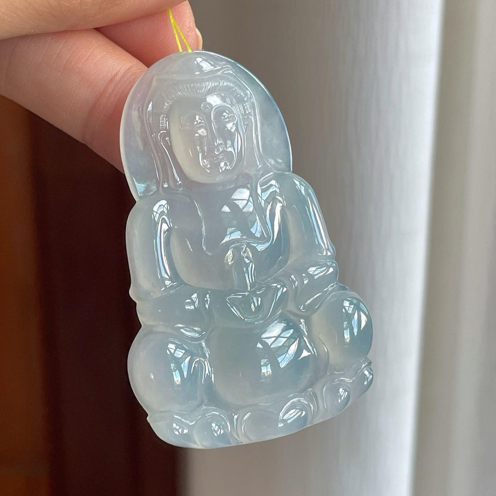 冰种淡晴底翡翠观音（yc257257）