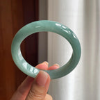 糯冰湖水绿翡翠平安镯（57.5mm）（yc377982）