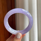 糯冰紫罗兰翡翠平安镯（54mm）（yc261403）