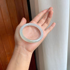 冰种带底色翡翠圆条手镯（54mm）（yc251042）