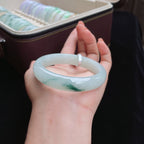 糯冰飘花正圈 翡翠手镯（56mm）（yc017396）