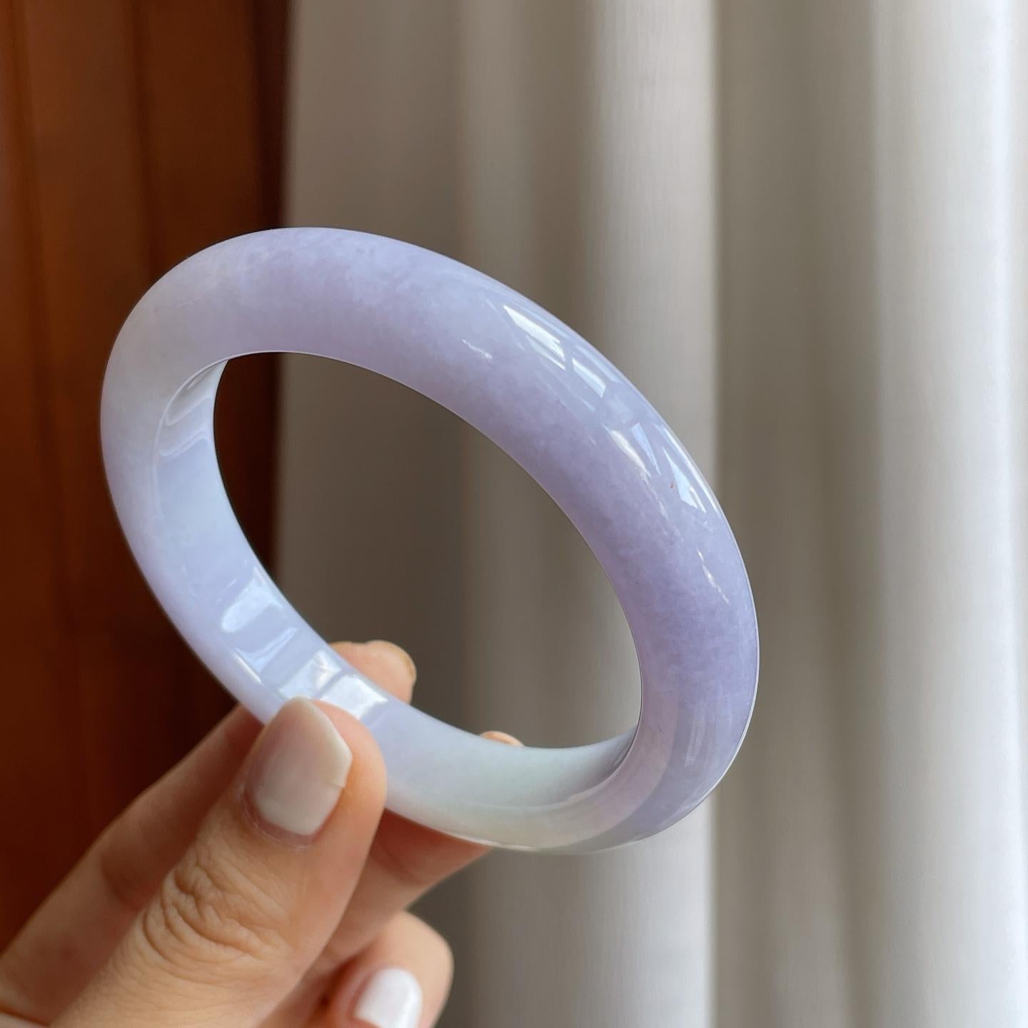 糯冰紫罗兰翡翠平安镯（57mm）（yc254962）