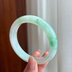 糯冰飘花平安镯（59.5mm)（yc329522）
