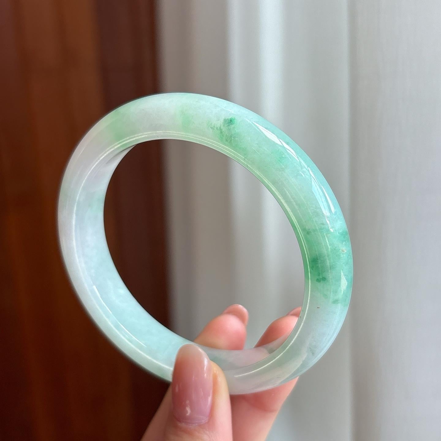 糯冰飘花平安镯（59.5mm)（yc329522）