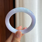 糯冰淡春底翡翠平安镯（53mm)（yc422979）