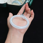 冰种圆条白月光翡翠手镯（54mm）（yc017032）