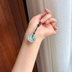 糯冰飘花翡翠平安扣（yc423094）