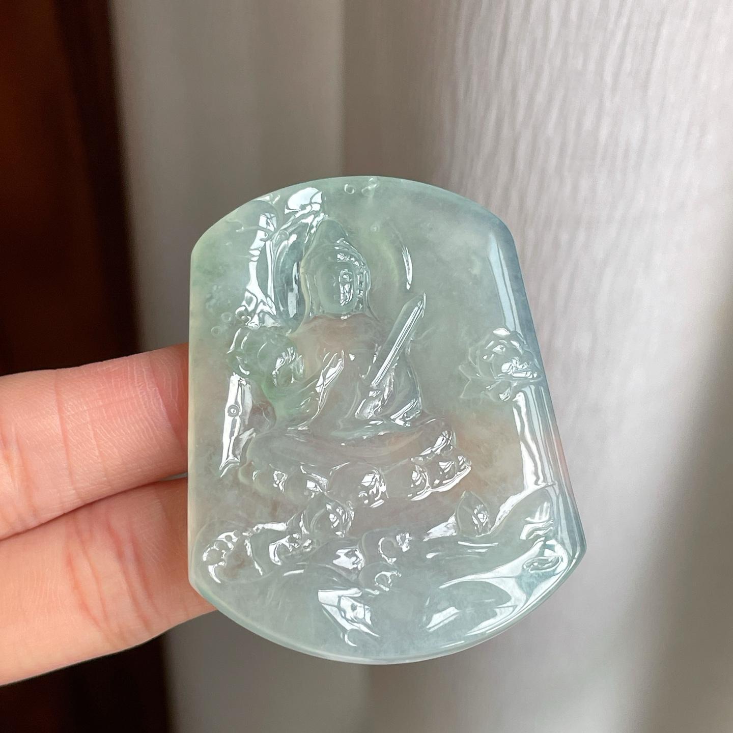 糯冰晴底翡翠虚空藏（yc303034）