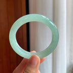 冰种晴底翡翠平安镯（52mm）（yc345503）