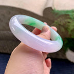 细糯种淡春彩平安镯（57.5mm）（yc233892）