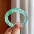 冰种飘花翡翠平安镯（54mm）（yc310326）