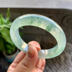 糯冰种晴底飘花平安镯（56.6mm）（yc309459）