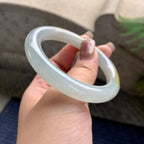 细糯种飘黄翡圆条手镯（53.7mm）（yc297182）