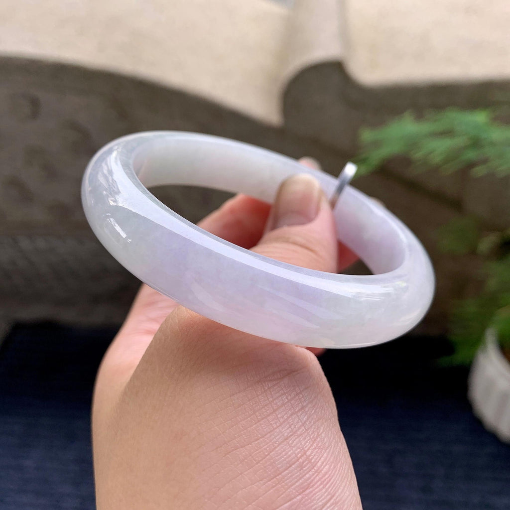 糯种淡紫底平安镯（57.7mm）（yc194572）