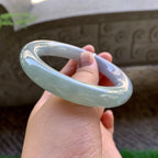 糯种淡春彩圆条手镯（59mm）（yc213147）