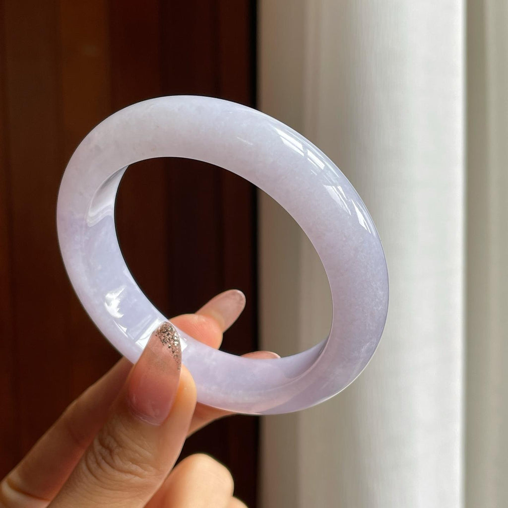 糯冰紫罗兰翡翠平安镯（57mm）（yc361746）