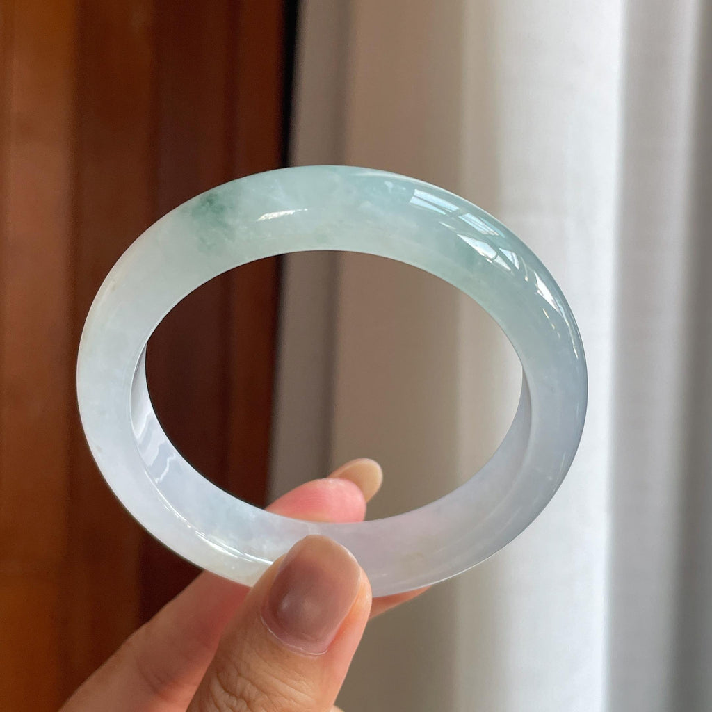 糯冰飘花翡翠平安镯（56.2mm）（yc415364）