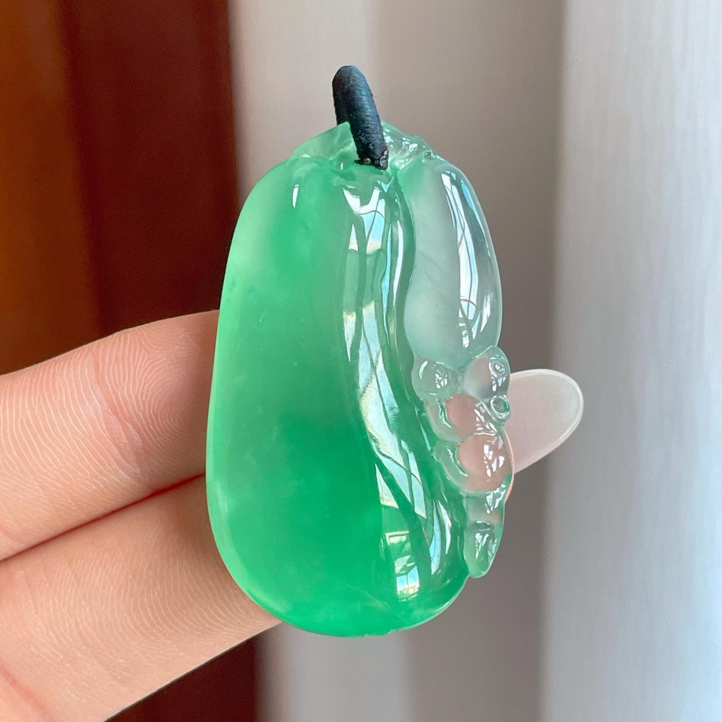 冰种阳绿满绿翡翠福瓜（yc258416）