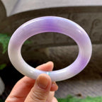 糯种紫罗兰飘花圆条手镯（58.7mm）（yc259069）