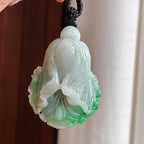 糯种带色白菜 百财 天然缅甸A货翡翠（yc457807）