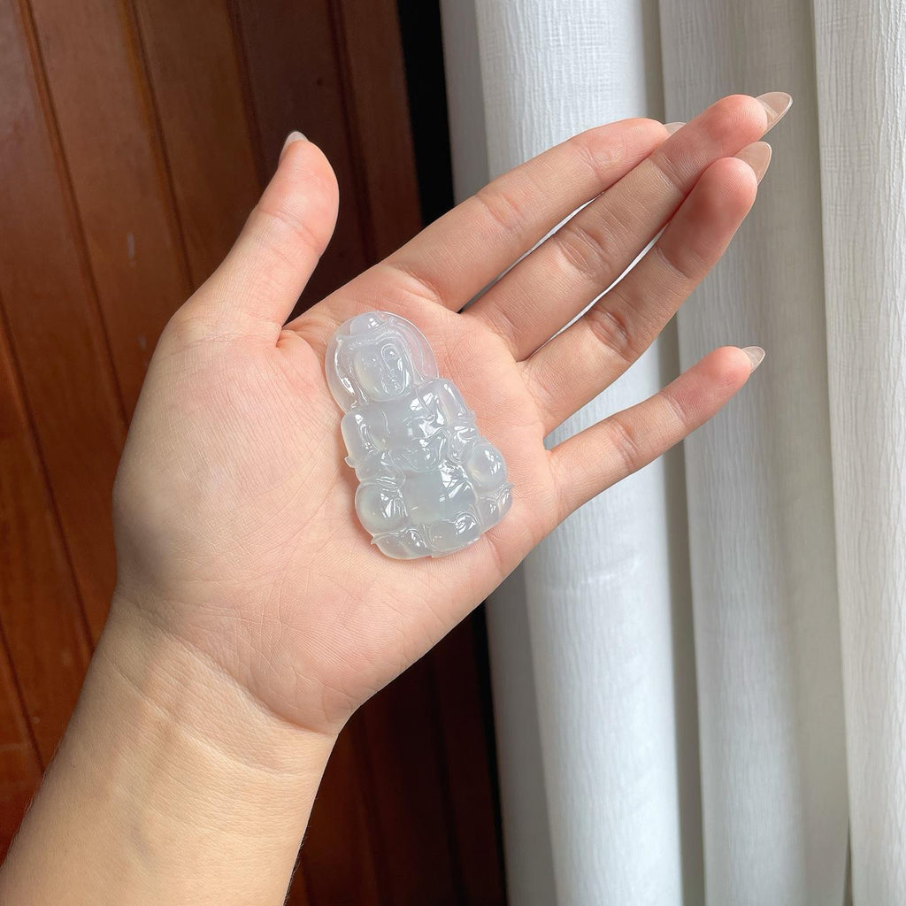 糯冰淡晴底翡翠观音（yc240370）