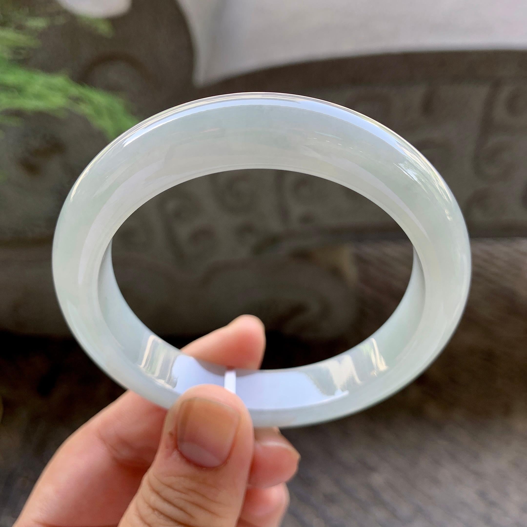 细糯种淡晴底平安镯（57.8mm）（yc199586）